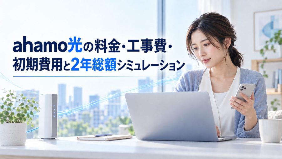 ahamo光の料金・工事費・初期費用と2年総額シミュレーション